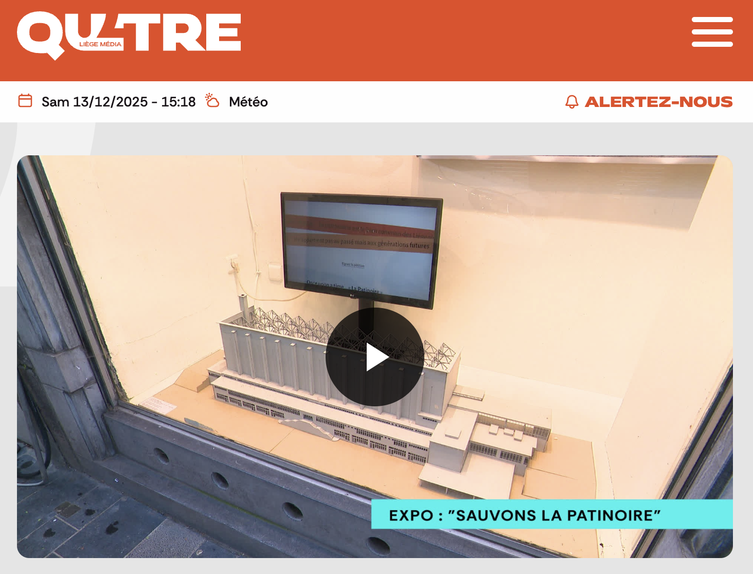 Exposition et pétition : « Sauvons la patinoire » – Qu4tre